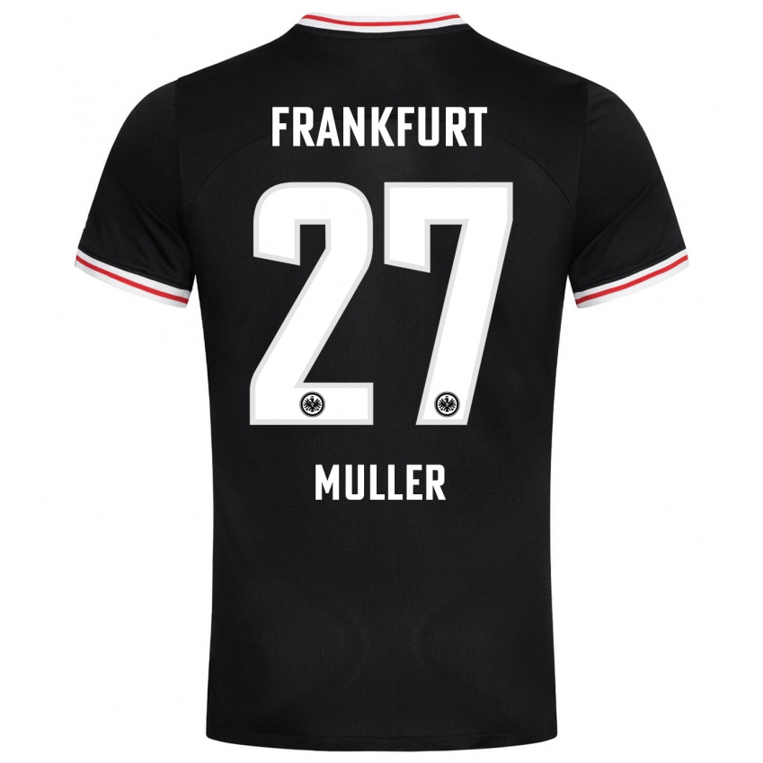 Enfant Maillot Mark Müller #27 Noir Tenues Extérieur 2023/24 T-Shirt Belgique