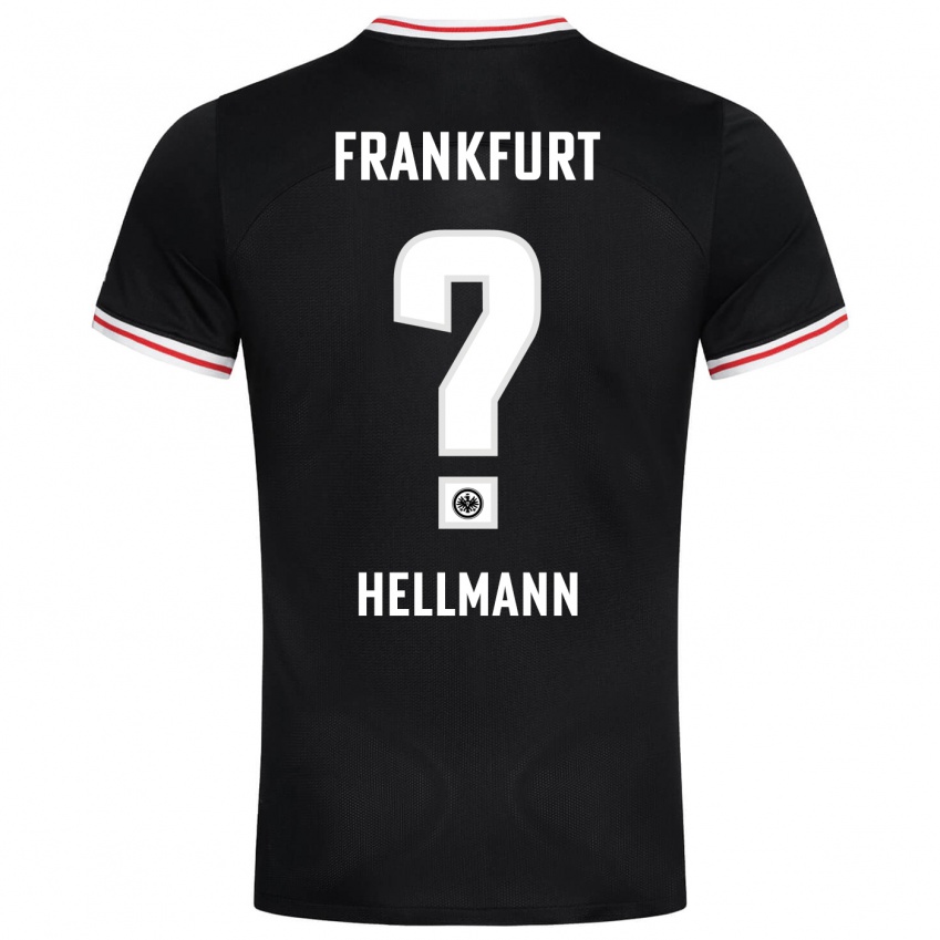 Enfant Maillot Melvin Hellmann #0 Noir Tenues Extérieur 2023/24 T-Shirt Belgique