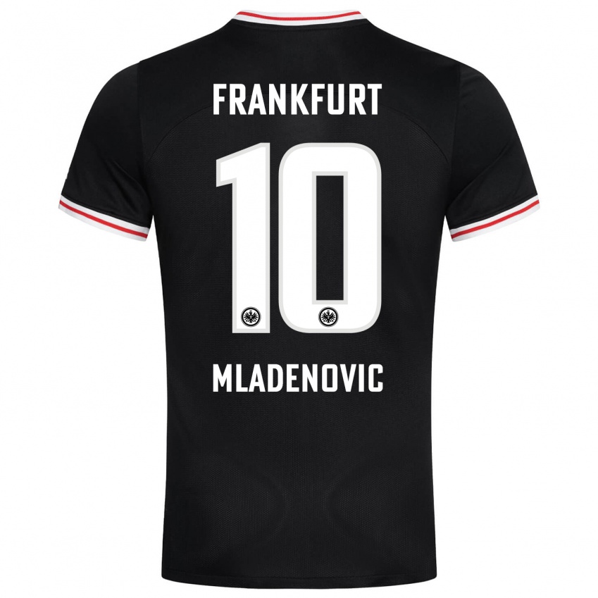Kinder Marko Mladenovic #10 Schwarz Auswärtstrikot Trikot 2023/24 T-Shirt Belgien