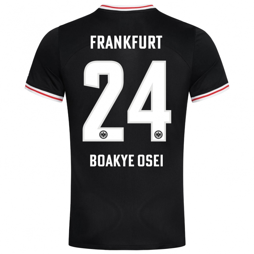 Kinder Derek Boakye-Osei #24 Schwarz Auswärtstrikot Trikot 2023/24 T-Shirt Belgien