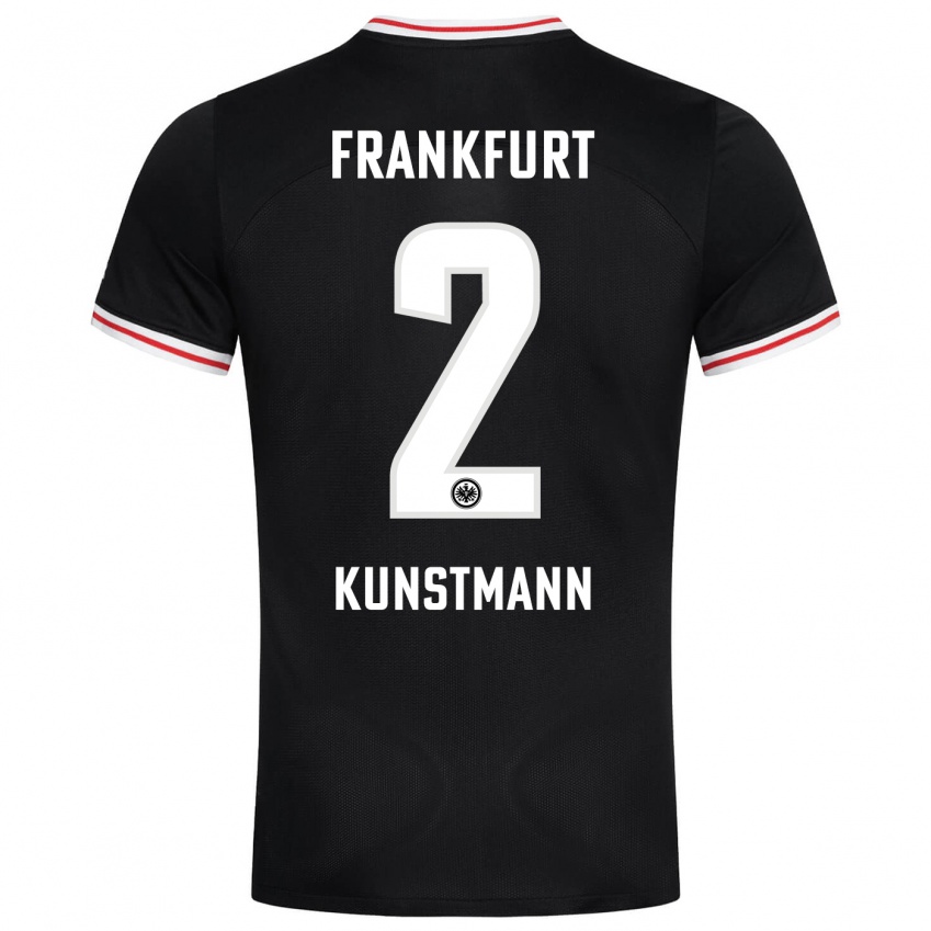 Kinder Kelvin Kunstmann #2 Schwarz Auswärtstrikot Trikot 2023/24 T-Shirt Belgien