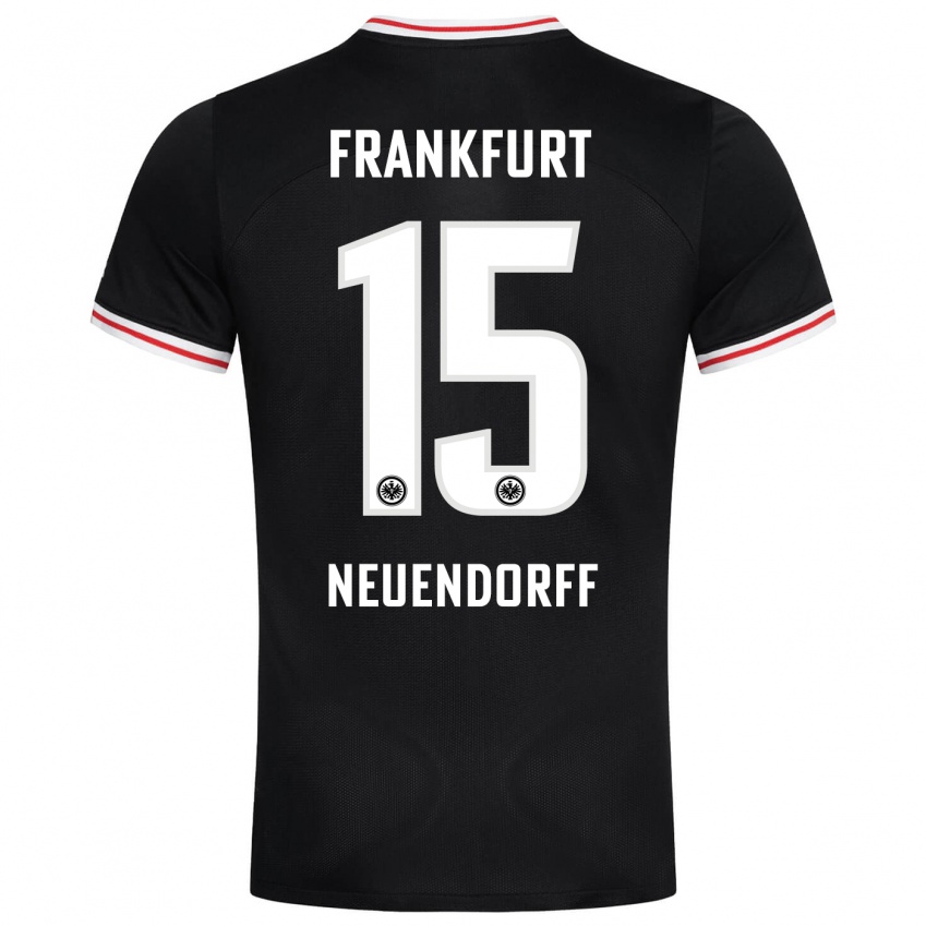 Kinder Nilo Neuendorff #15 Schwarz Auswärtstrikot Trikot 2023/24 T-Shirt Belgien