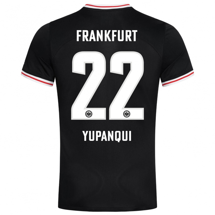 Kinder Philipp Eisele Yupanqui #22 Schwarz Auswärtstrikot Trikot 2023/24 T-Shirt Belgien