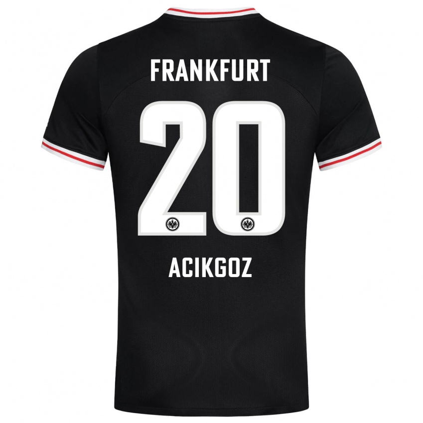 Kinder Ilayda Acikgoz #20 Schwarz Auswärtstrikot Trikot 2023/24 T-Shirt Belgien