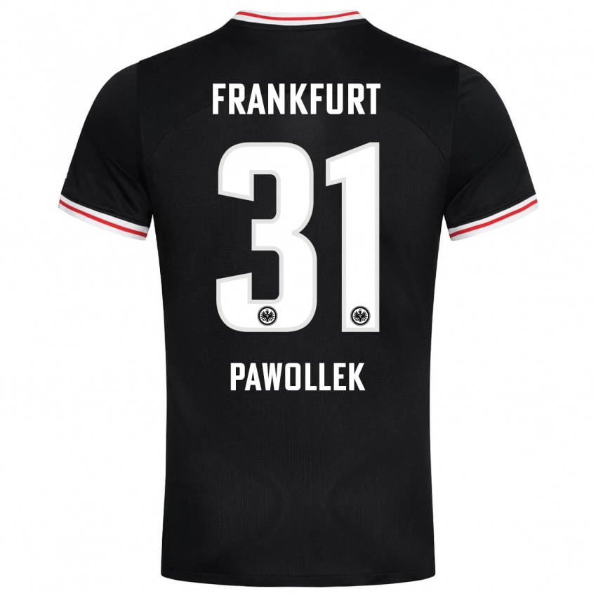 Kinder Tanja Pawollek #31 Schwarz Auswärtstrikot Trikot 2023/24 T-Shirt Belgien