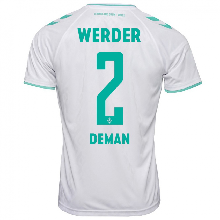 Kinder Olivier Deman #2 Weiß Auswärtstrikot Trikot 2023/24 T-Shirt Belgien