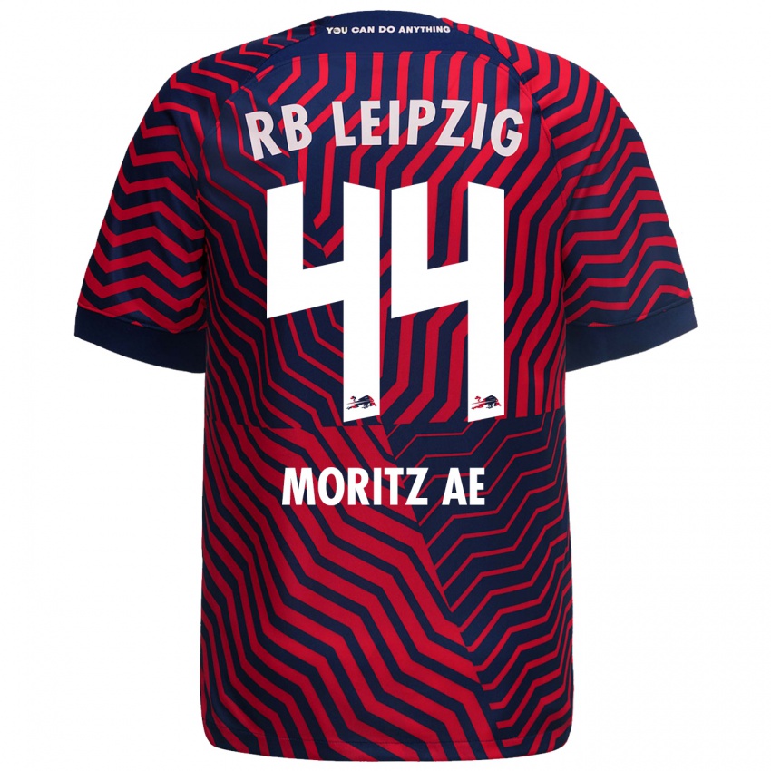 Kinder Moritz Aé #44 Blau Rot Auswärtstrikot Trikot 2023/24 T-Shirt Belgien