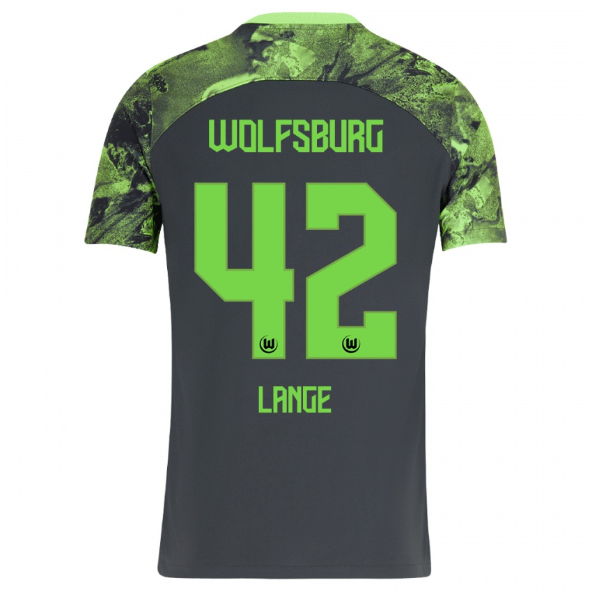 Kinder Felix Lange #42 Dunkelgrau Auswärtstrikot Trikot 2023/24 T-Shirt Belgien