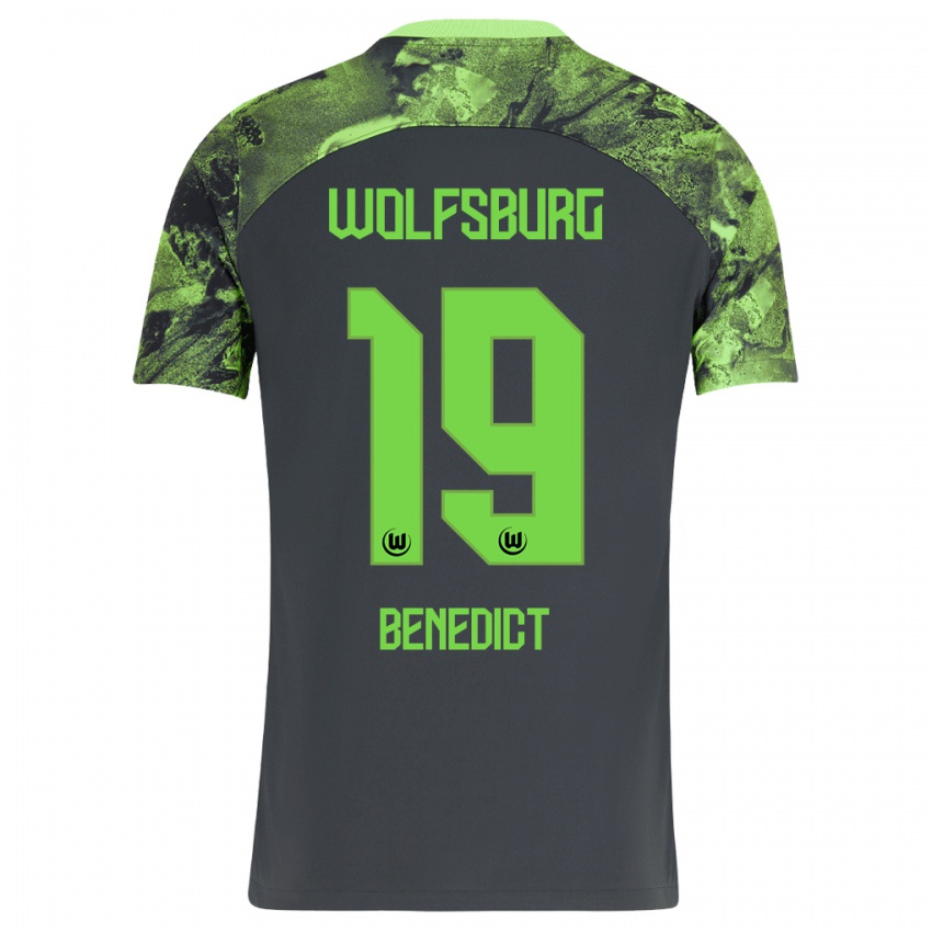 Kinder Trevor Benedict #19 Dunkelgrau Auswärtstrikot Trikot 2023/24 T-Shirt Belgien