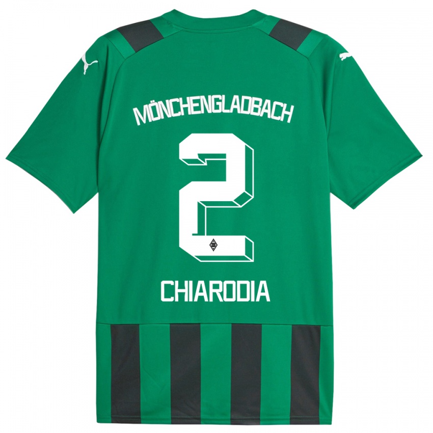 Kinderen Fabio Chiarodia #2 Zwart Groen Uitshirt Uittenue 2023/24 T-Shirt België