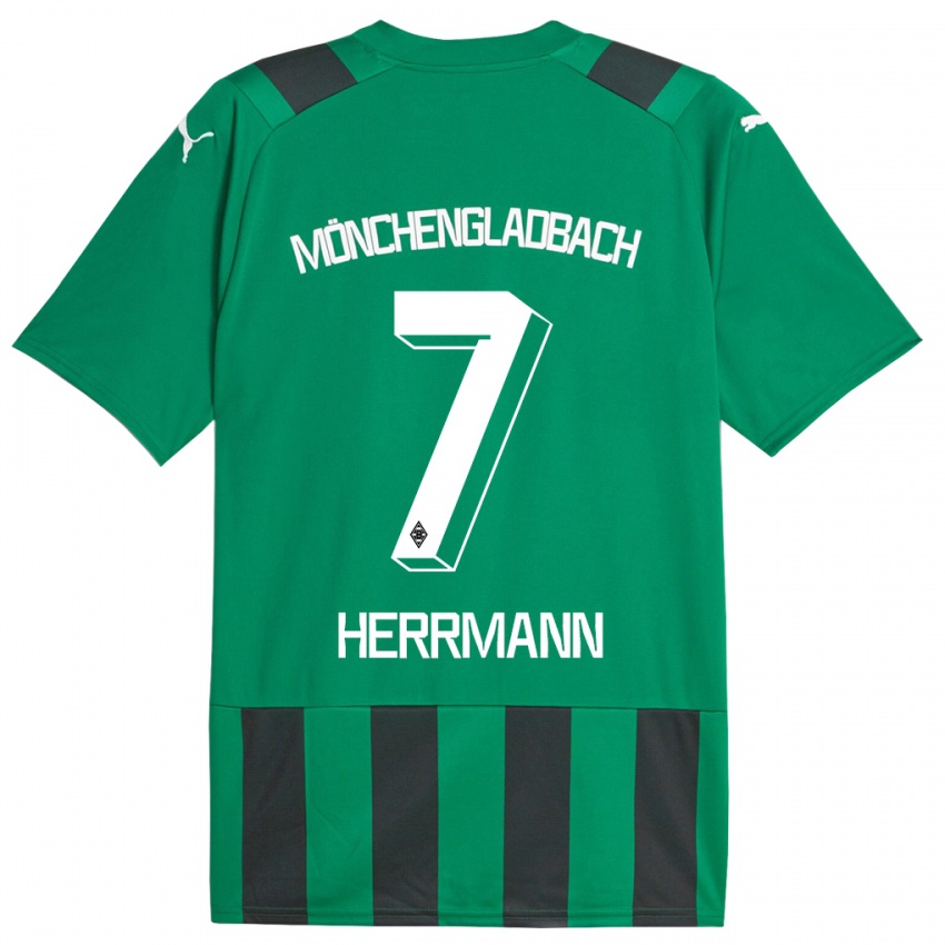 Kinder Patrick Herrmann #7 Schwarz Grün Auswärtstrikot Trikot 2023/24 T-Shirt Belgien