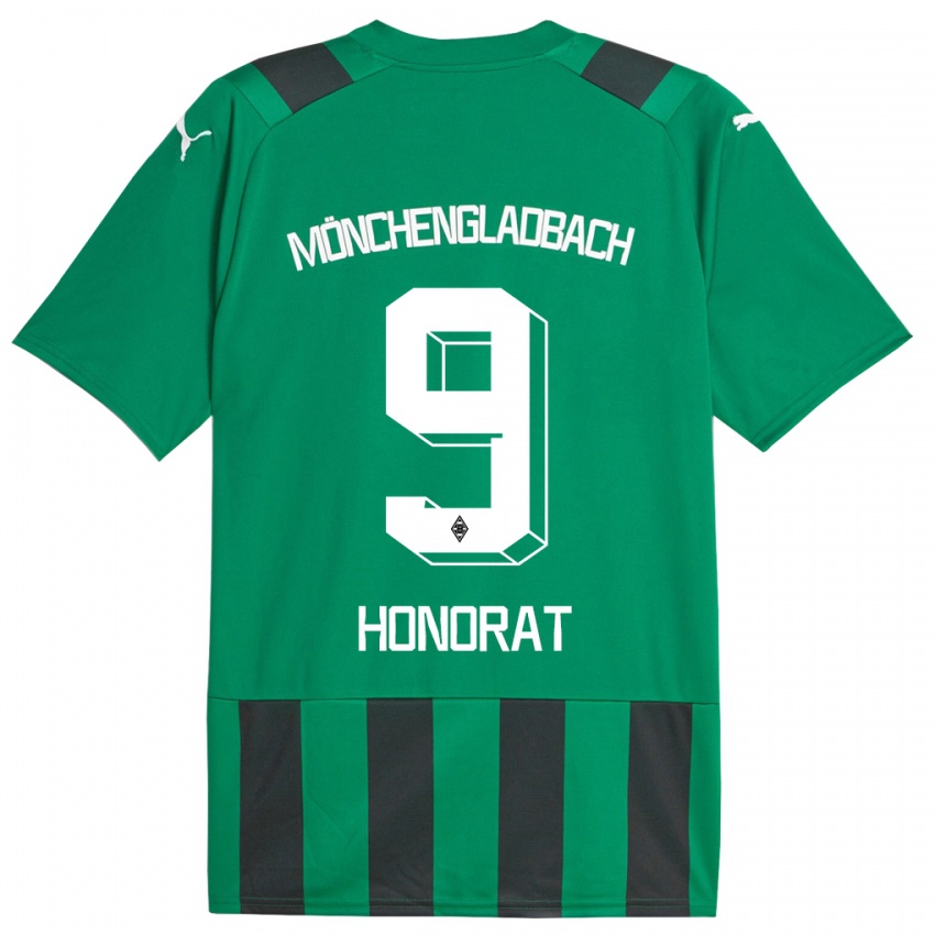 Kinder Franck Honorat #9 Schwarz Grün Auswärtstrikot Trikot 2023/24 T-Shirt Belgien
