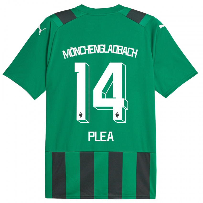 Kinder Alassane Plea #14 Schwarz Grün Auswärtstrikot Trikot 2023/24 T-Shirt Belgien