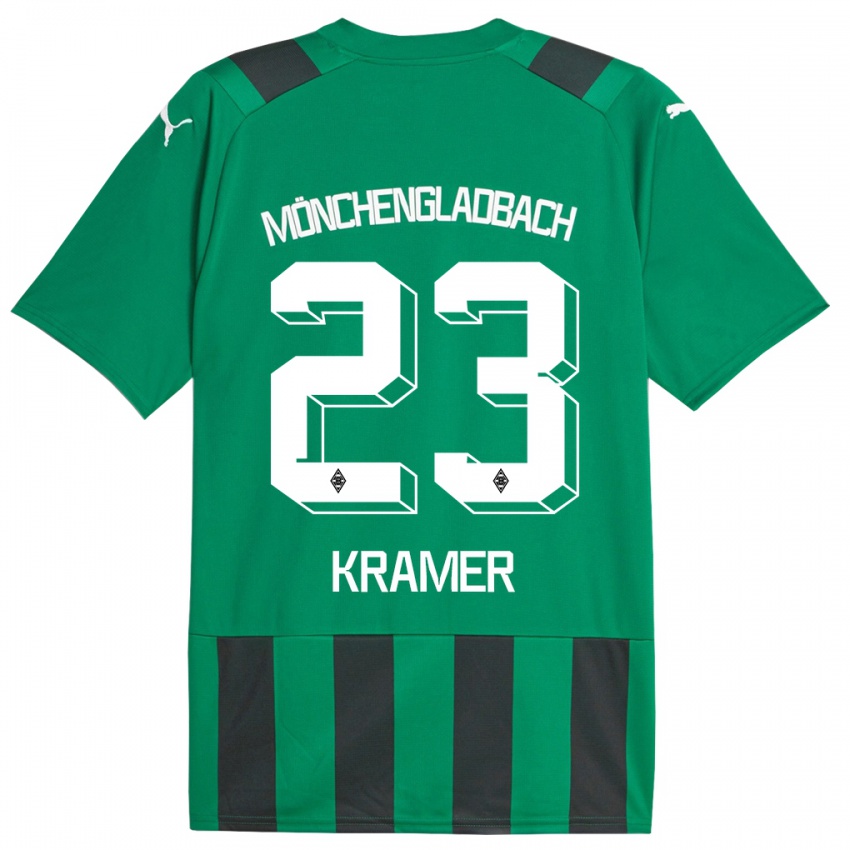 Kinder Christoph Kramer #23 Schwarz Grün Auswärtstrikot Trikot 2023/24 T-Shirt Belgien