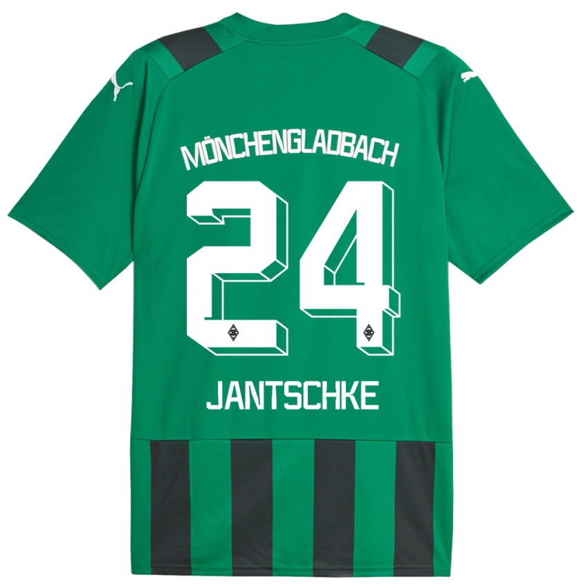 Kinder Tony Jantschke #24 Schwarz Grün Auswärtstrikot Trikot 2023/24 T-Shirt Belgien