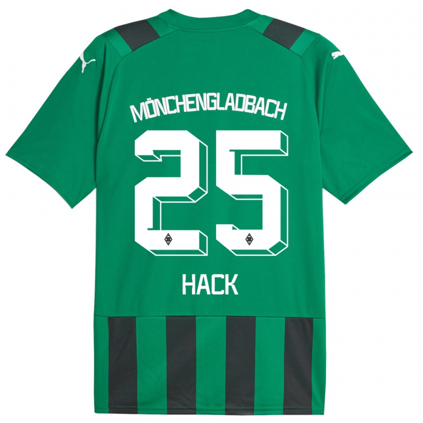 Enfant Maillot Robin Hack #25 Vert Noir Tenues Extérieur 2023/24 T-Shirt Belgique