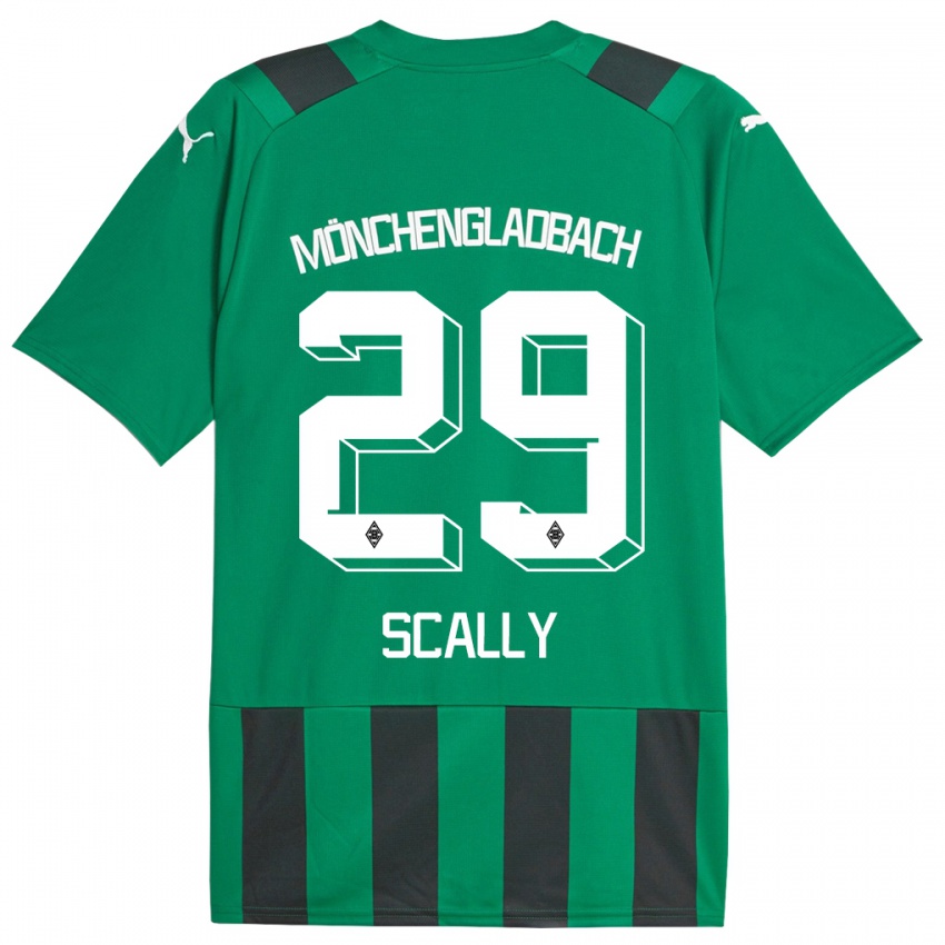 Kinder Joe Scally #29 Schwarz Grün Auswärtstrikot Trikot 2023/24 T-Shirt Belgien