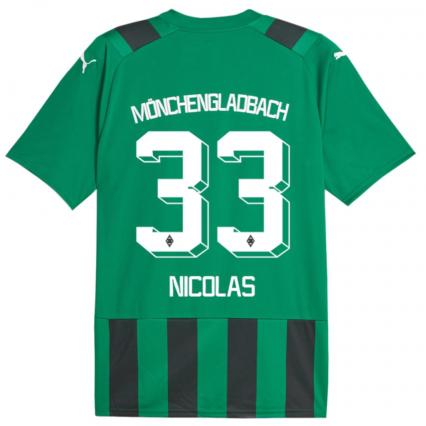 Enfant Maillot Moritz Nicolas #33 Vert Noir Tenues Extérieur 2023/24 T-Shirt Belgique