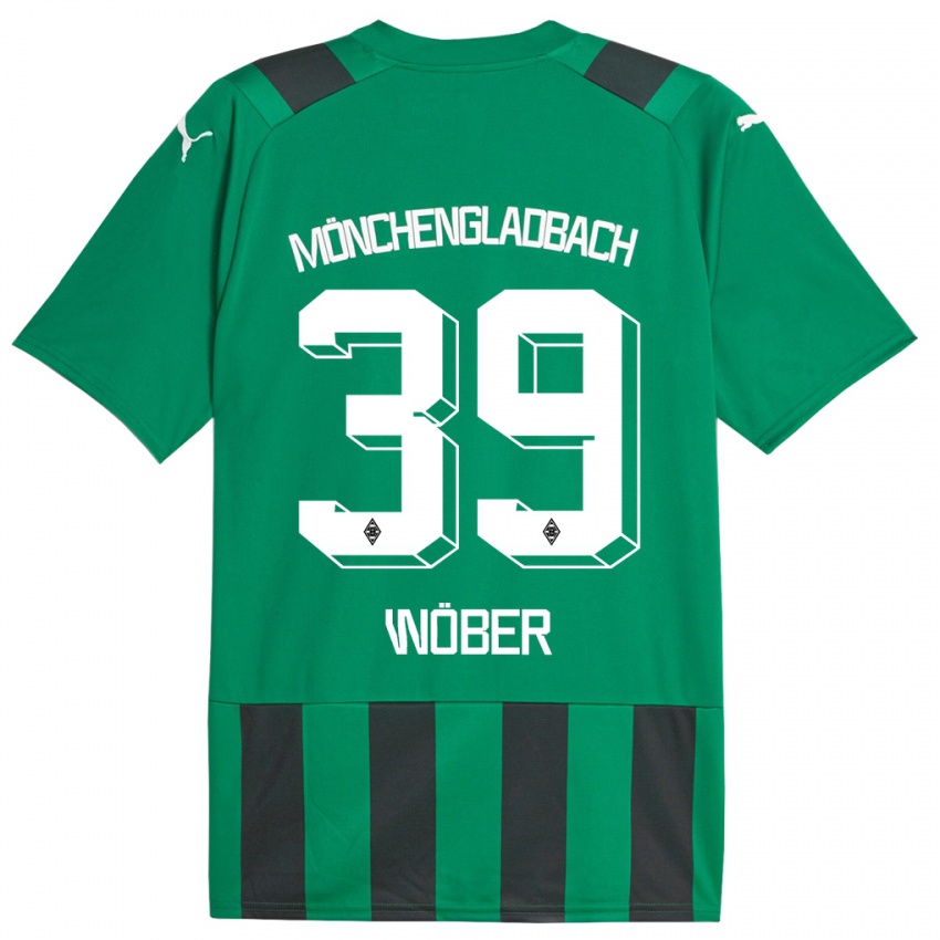 Kinder Maximilian Wöber #39 Schwarz Grün Auswärtstrikot Trikot 2023/24 T-Shirt Belgien