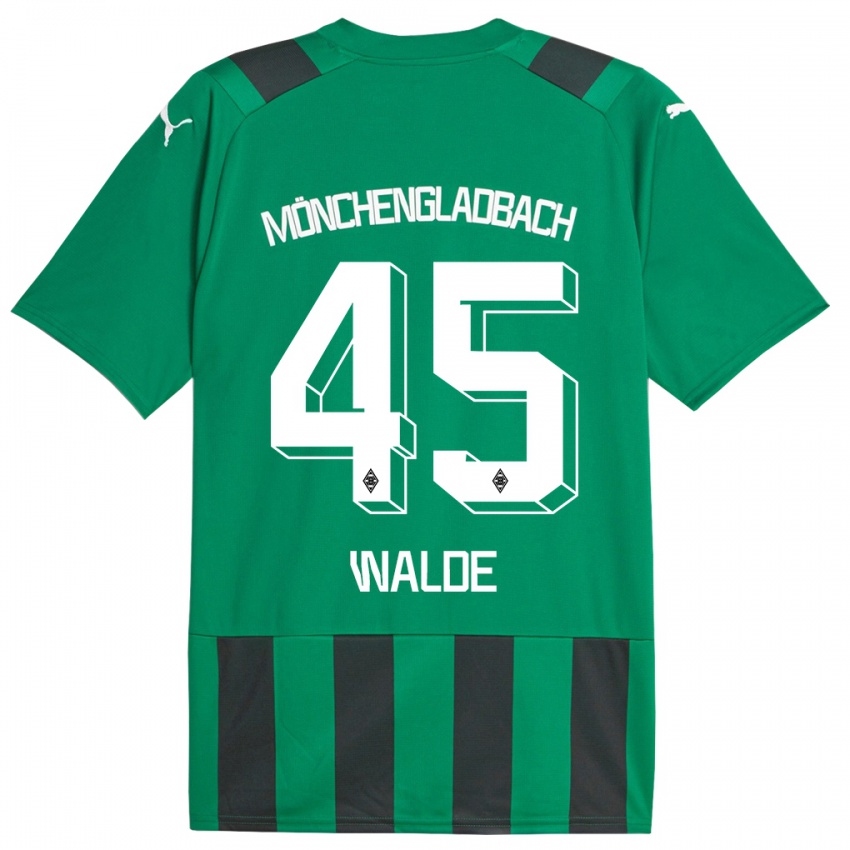 Kinder Simon Walde #45 Schwarz Grün Auswärtstrikot Trikot 2023/24 T-Shirt Belgien