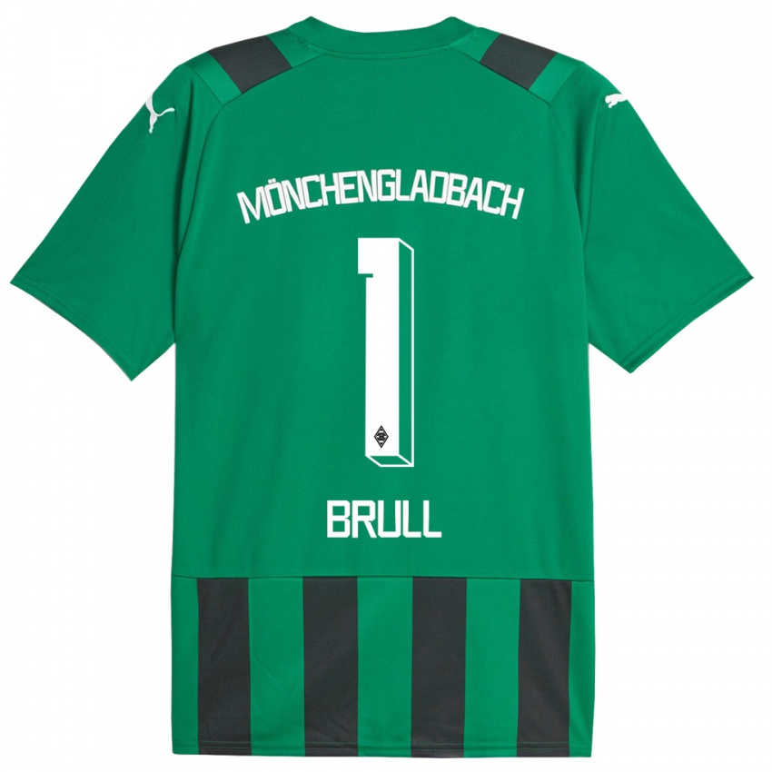 Kinderen Maximilian Brüll #1 Zwart Groen Uitshirt Uittenue 2023/24 T-Shirt België