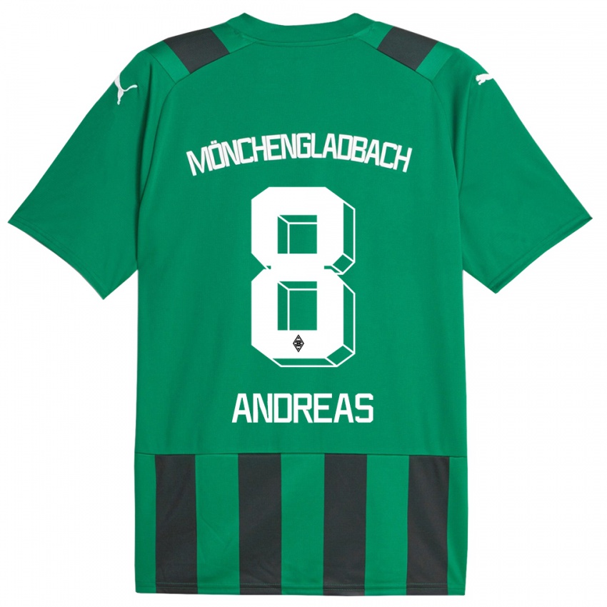 Enfant Maillot Noah Andreas #8 Vert Noir Tenues Extérieur 2023/24 T-Shirt Belgique