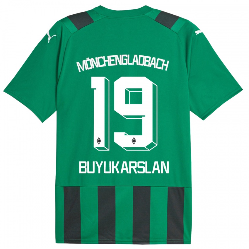 Kinder Oguzcan Büyükarslan #19 Schwarz Grün Auswärtstrikot Trikot 2023/24 T-Shirt Belgien