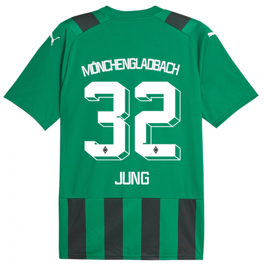 Enfant Maillot In-Gyom Jung #32 Vert Noir Tenues Extérieur 2023/24 T-Shirt Belgique
