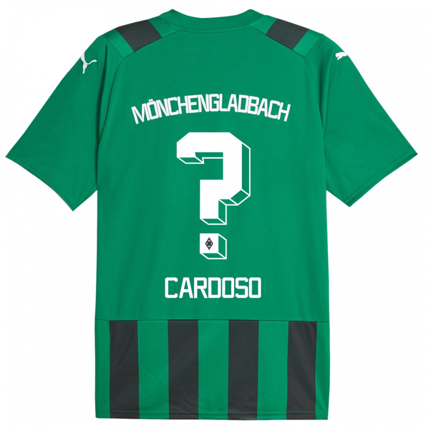 Kinder Tiago Pereira Cardoso #0 Schwarz Grün Auswärtstrikot Trikot 2023/24 T-Shirt Belgien