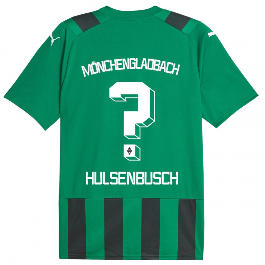 Enfant Maillot Daniel Hülsenbusch #0 Vert Noir Tenues Extérieur 2023/24 T-Shirt Belgique
