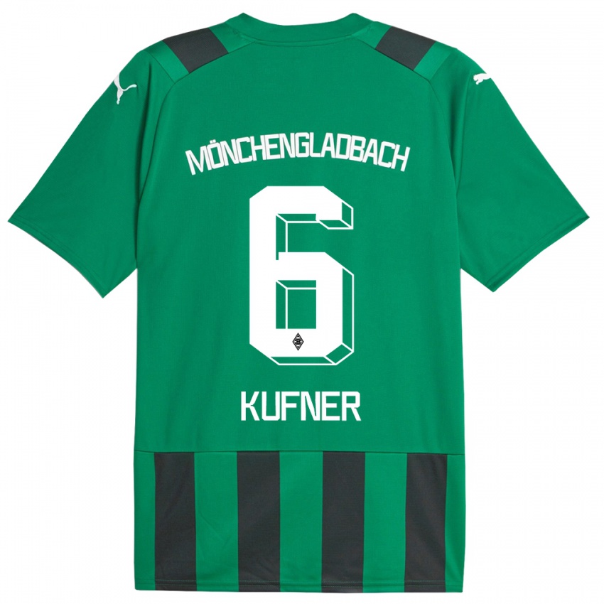 Kinder Anne-Catherine Kufner #6 Schwarz Grün Auswärtstrikot Trikot 2023/24 T-Shirt Belgien