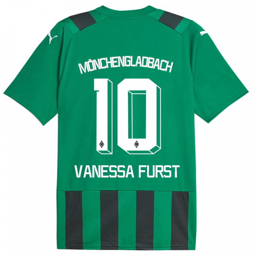 Enfant Maillot Vanessa Fürst #10 Vert Noir Tenues Extérieur 2023/24 T-Shirt Belgique