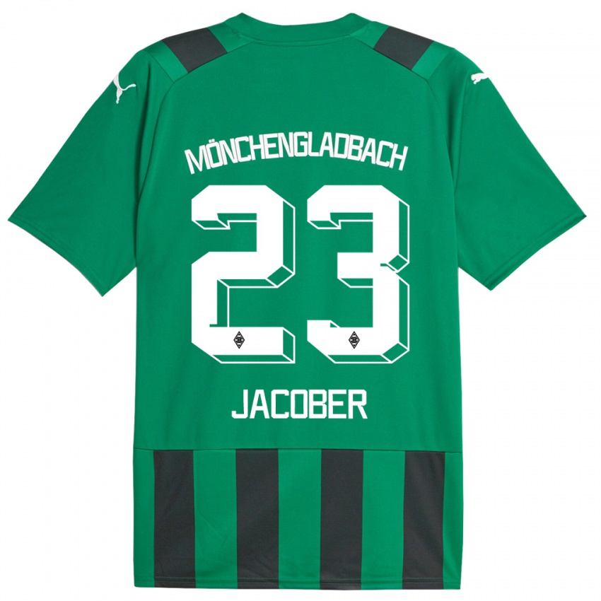 Kinder Magdalena Jacober #23 Schwarz Grün Auswärtstrikot Trikot 2023/24 T-Shirt Belgien