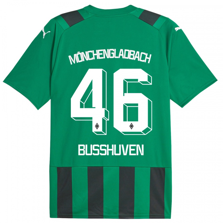 Kinder Alina Busshuven #46 Schwarz Grün Auswärtstrikot Trikot 2023/24 T-Shirt Belgien