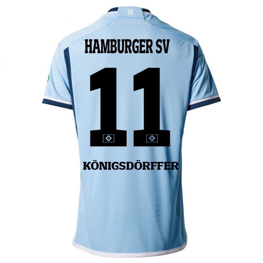 Kinderen Ransford Königsdörffer #11 Blauw Uitshirt Uittenue 2023/24 T-Shirt België
