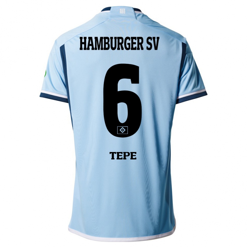 Kinderen Niklas Tepe #6 Blauw Uitshirt Uittenue 2023/24 T-Shirt België