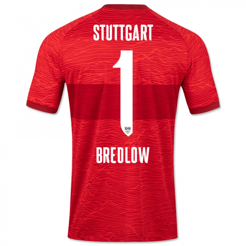 Kinder Fabian Bredlow #1 Rot Auswärtstrikot Trikot 2023/24 T-Shirt Belgien
