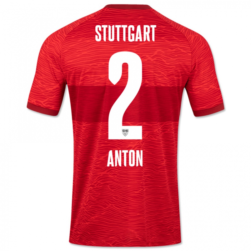 Kinder Waldemar Anton #2 Rot Auswärtstrikot Trikot 2023/24 T-Shirt Belgien