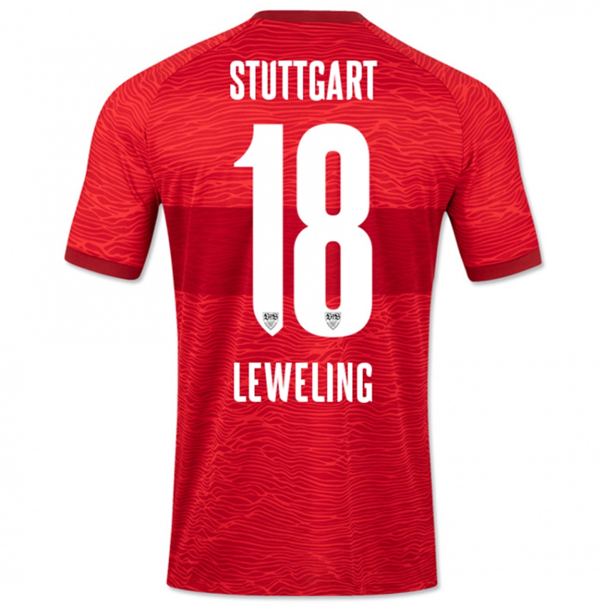 Kinder Jamie Leweling #18 Rot Auswärtstrikot Trikot 2023/24 T-Shirt Belgien