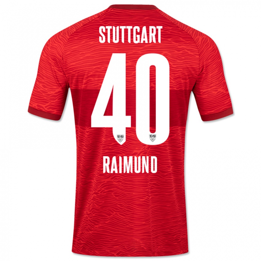 Kinder Luca Raimund #40 Rot Auswärtstrikot Trikot 2023/24 T-Shirt Belgien