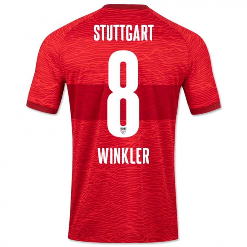 Kinder Nathan Winkler #8 Rot Auswärtstrikot Trikot 2023/24 T-Shirt Belgien