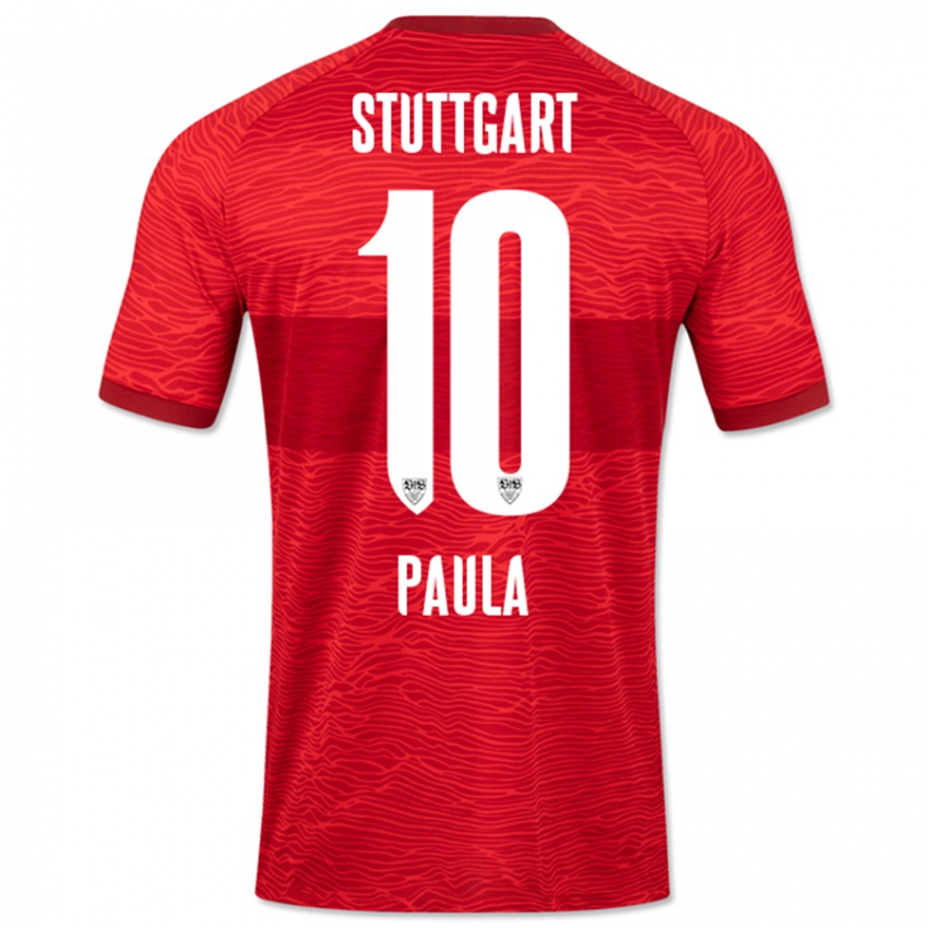 Kinder Raul Paula #10 Rot Auswärtstrikot Trikot 2023/24 T-Shirt Belgien