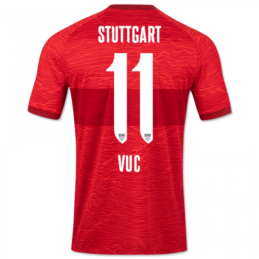 Kinder Patrick Vuc #11 Rot Auswärtstrikot Trikot 2023/24 T-Shirt Belgien