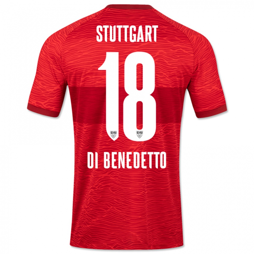 Kinder Samuele Di Benedetto #18 Rot Auswärtstrikot Trikot 2023/24 T-Shirt Belgien