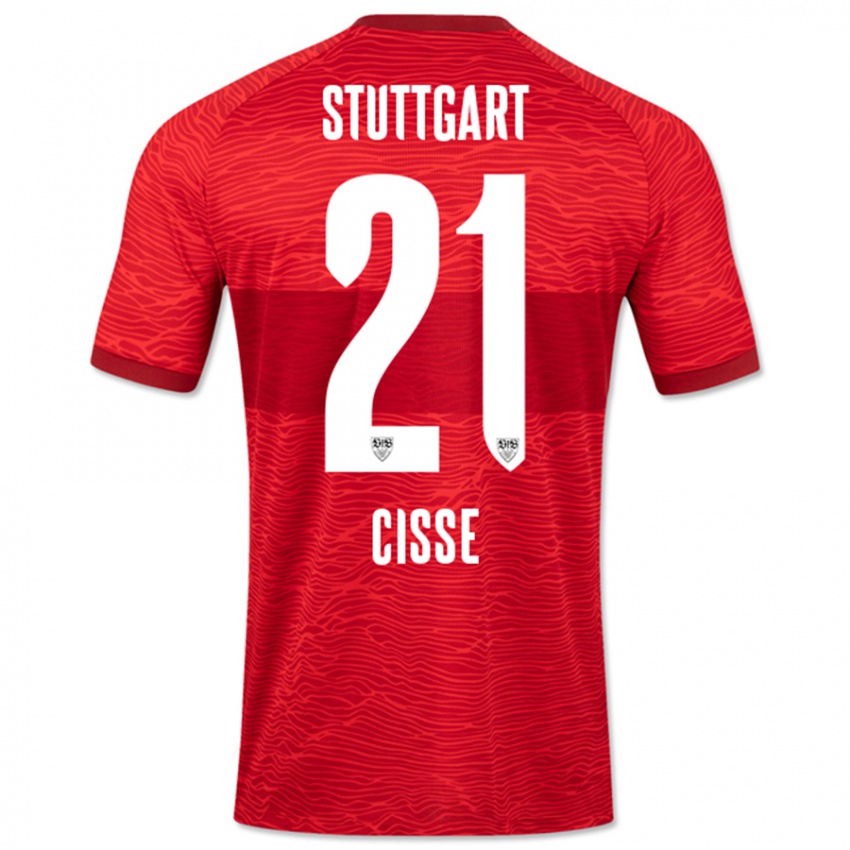 Kinder Moussa Cissé #21 Rot Auswärtstrikot Trikot 2023/24 T-Shirt Belgien