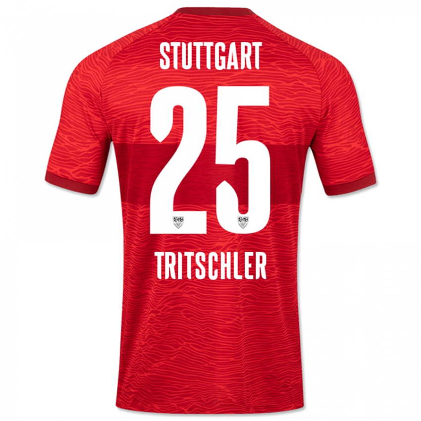 Kinder David Tritschler #25 Rot Auswärtstrikot Trikot 2023/24 T-Shirt Belgien