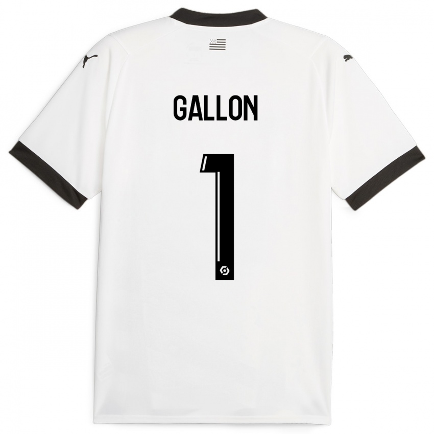 Enfant Maillot Gauthier Gallon #1 Blanc Tenues Extérieur 2023/24 T-Shirt Belgique