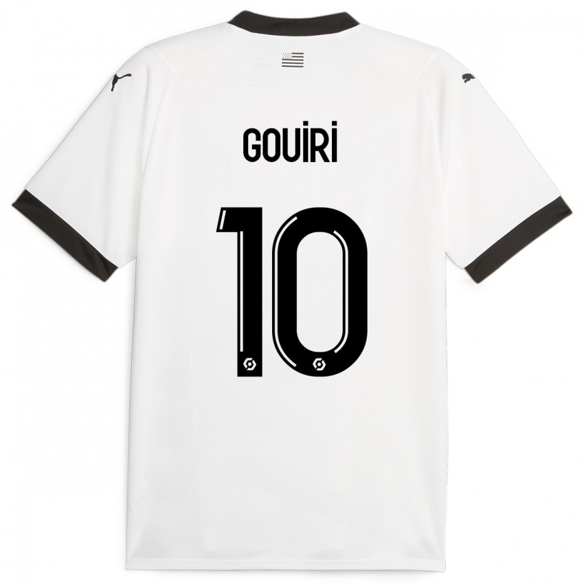Enfant Maillot Amine Gouiri #10 Blanc Tenues Extérieur 2023/24 T-Shirt Belgique