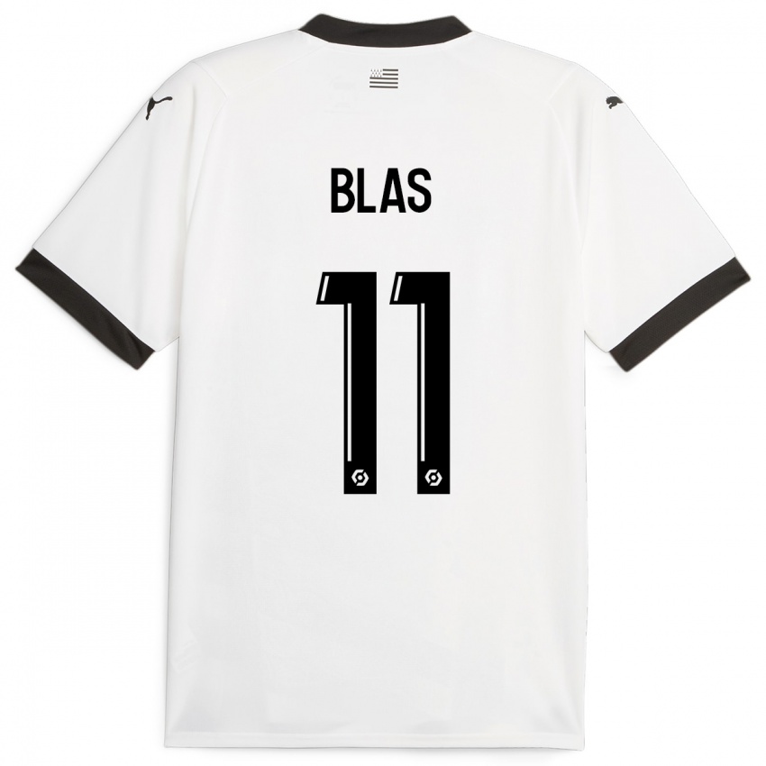Kinder Ludovic Blas #11 Weiß Auswärtstrikot Trikot 2023/24 T-Shirt Belgien