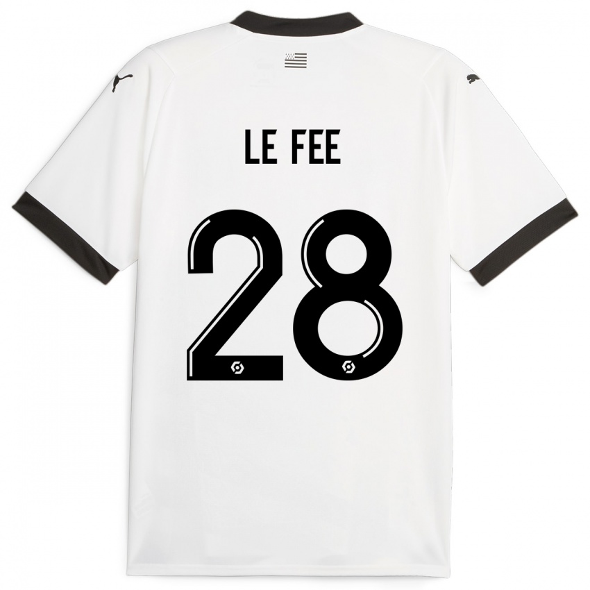 Enfant Maillot Enzo Le Fée #28 Blanc Tenues Extérieur 2023/24 T-Shirt Belgique